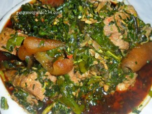 Here in Nigeria, cooking Edikaikong soup without PONMO  is not complete!