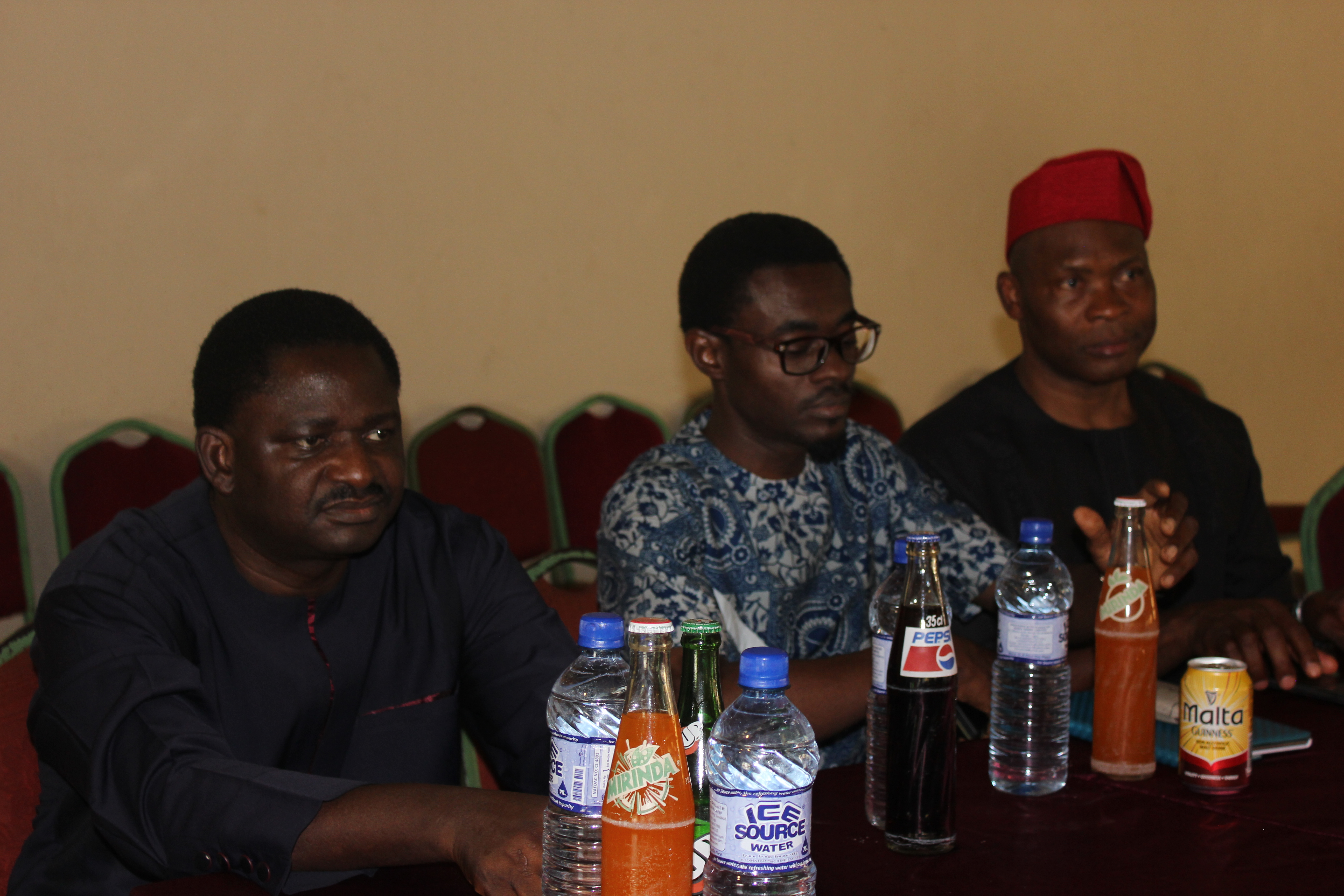 From left - Senior Special Adviser to the President on Media and Publicity, Mr Femi Adesina... He graced the Seminar as a Special Guest of Honour! Also on the high table is the CEO, Corporate Farmers, Mr Akin Alabi as well as Chairman of the occasion, Prince Wale Oyekoya, CEO Bama Foods!